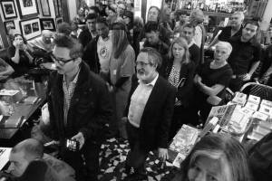 Artists for Aaron (center). Photo by Stewart Bloom